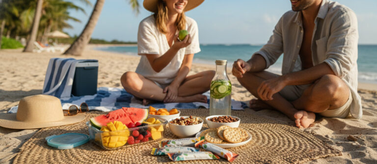 Como escolher snacks saudáveis para manter a alimentação equilibrada na praia
