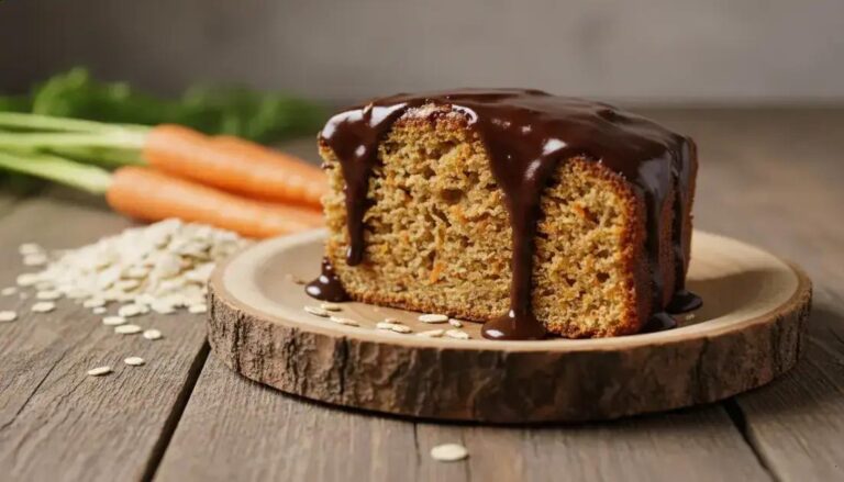 Bolo de Cenoura com Aveia e Calda de Chocolate: Uma Delícia Saudável