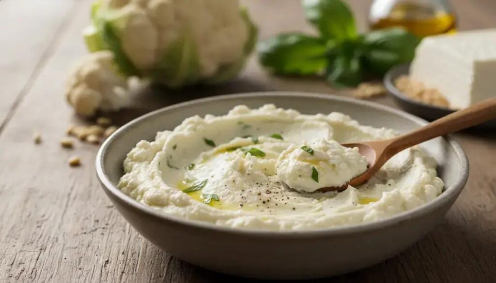 Pasta cremosa de couve-flor com ricota: uma receita saudável